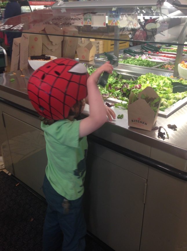I may not be a great parent, but my youngest begs for lettuce and balsamic vinegar every time we're in a store with a salad bar. I'm grateful for his patience with spring mix.
